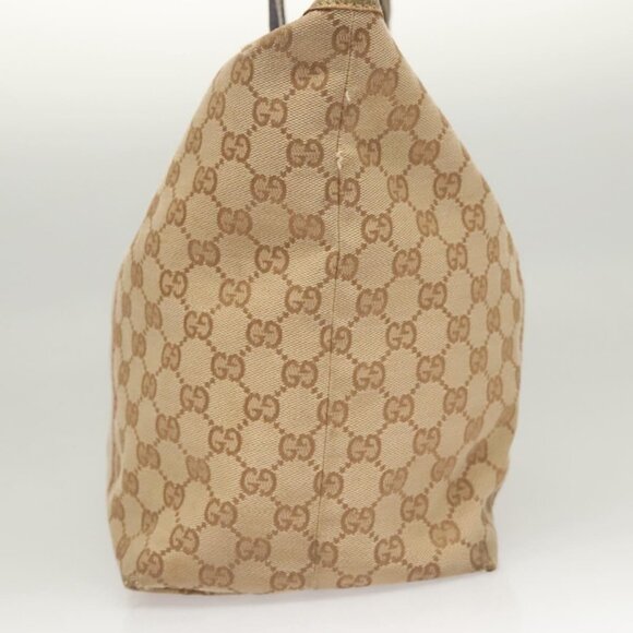 GUCCI GG Canvas Sherry Line Hand Bag Beige Gold 139260 Auth mr1366 - Picture 5 of 16